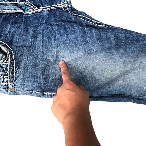 Vintage True Religion Jeans Size 33 RICKY SUPER T Blue - Picture 4 of 13